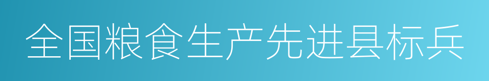 全国粮食生产先进县标兵的同义词