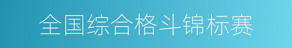 全国综合格斗锦标赛的同义词