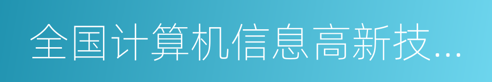 全国计算机信息高新技术考试的同义词