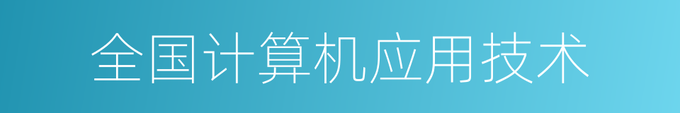 全国计算机应用技术的同义词