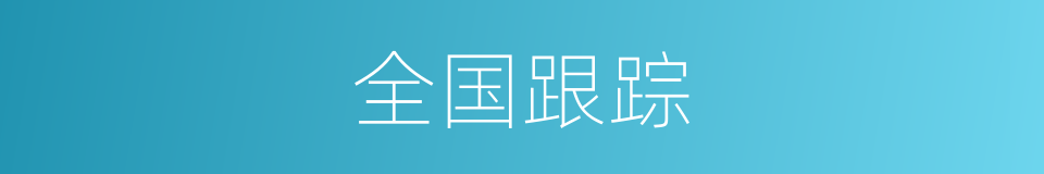 全国跟踪的同义词