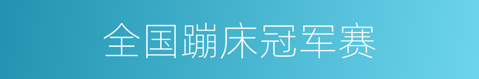 全国蹦床冠军赛的同义词