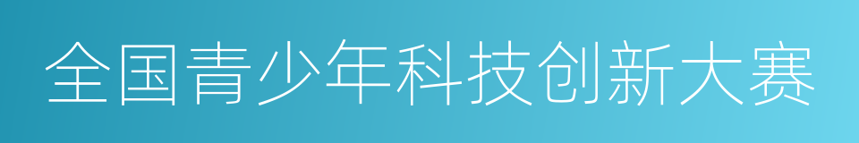 全国青少年科技创新大赛的同义词