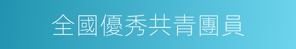 全國優秀共青團員的同義詞