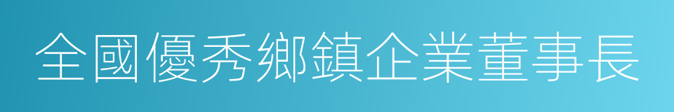 全國優秀鄉鎮企業董事長的同義詞