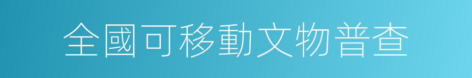 全國可移動文物普查的同義詞