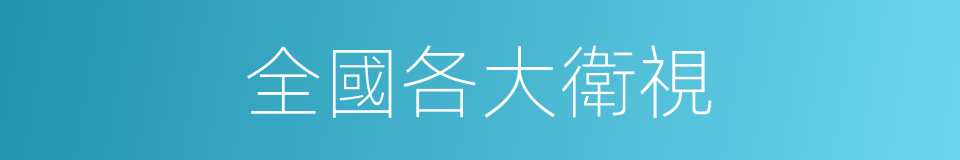 全國各大衛視的同義詞