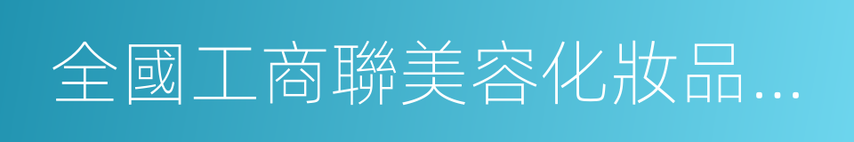 全國工商聯美容化妝品業商會副會長的同義詞