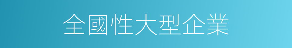 全國性大型企業的同義詞