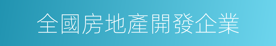 全國房地產開發企業的同義詞