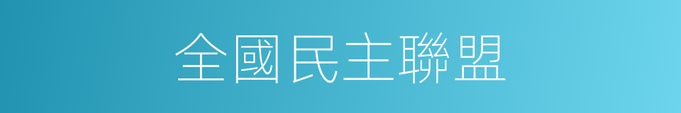 全國民主聯盟的同義詞