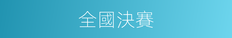 全國決賽的同義詞