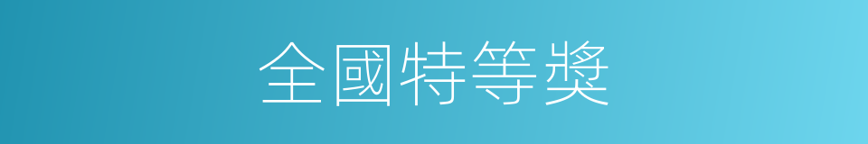 全國特等獎的同義詞