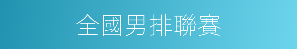 全國男排聯賽的同義詞