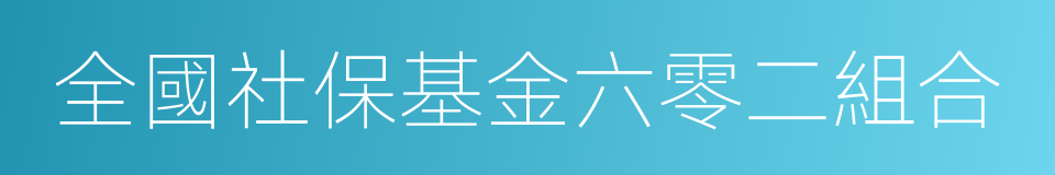 全國社保基金六零二組合的同義詞