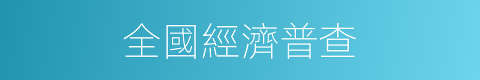 全國經濟普查的同義詞