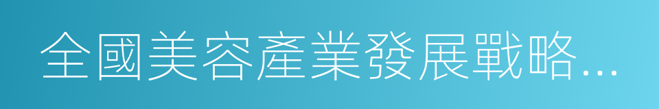 全國美容產業發展戰略規劃綱要的同義詞