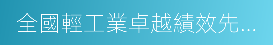 全國輕工業卓越績效先進企業的同義詞