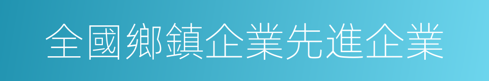 全國鄉鎮企業先進企業的同義詞