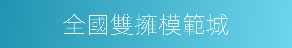 全國雙擁模範城的同義詞