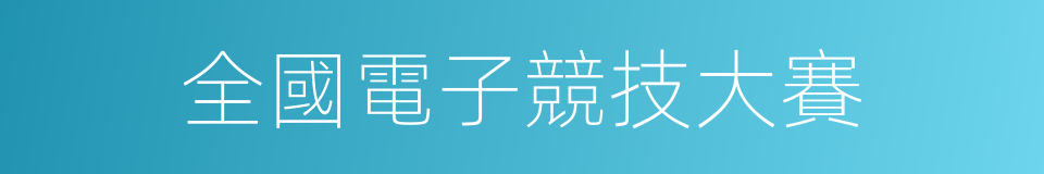 全國電子競技大賽的同義詞