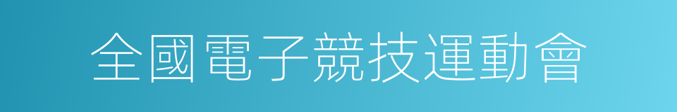 全國電子競技運動會的同義詞