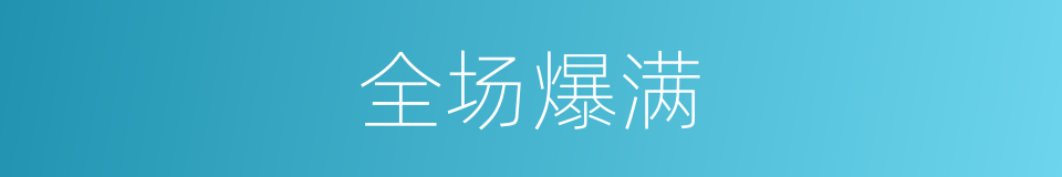 全场爆满的同义词