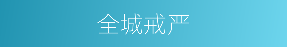 全城戒严的同义词