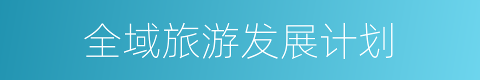 全域旅游发展计划的同义词