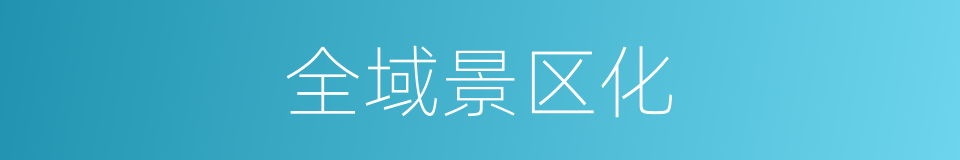 全域景区化的同义词