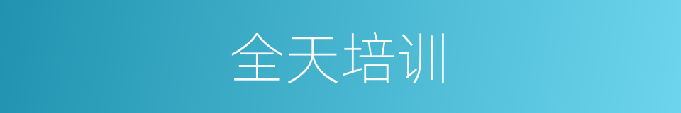 全天培训的同义词