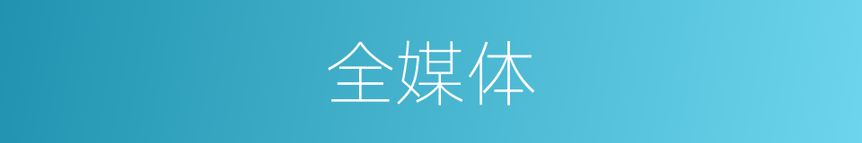 全媒体的意思
