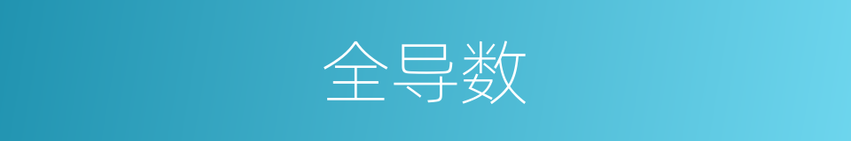 全导数的同义词