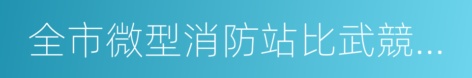 全市微型消防站比武競賽工作方案的同義詞