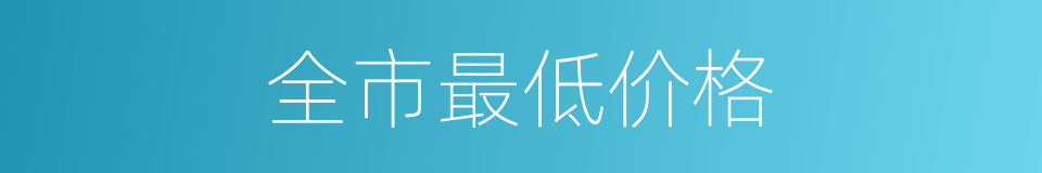 全市最低价格的同义词