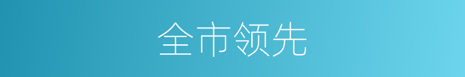 全市领先的同义词