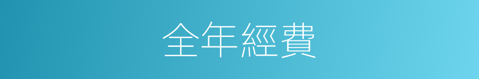 全年經費的同義詞