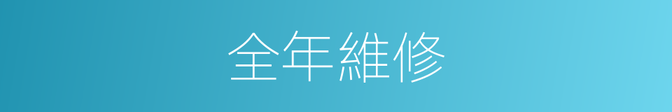全年維修的同義詞