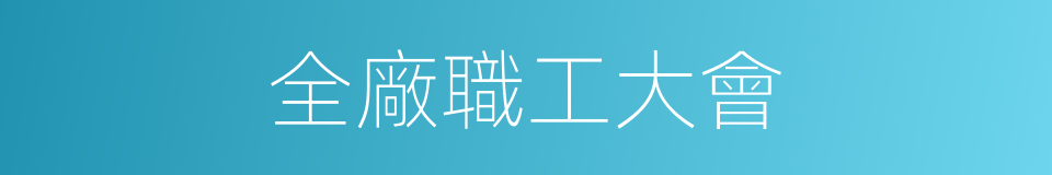 全廠職工大會的同義詞