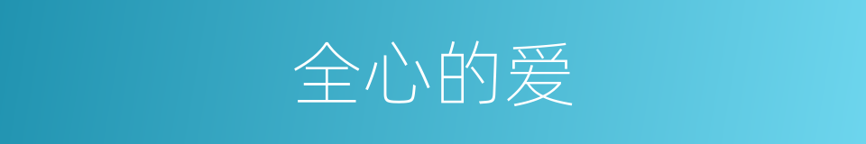 全心的爱的同义词