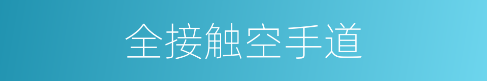 全接触空手道的同义词