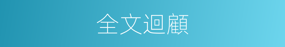 全文迴顧的同義詞