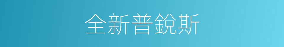全新普銳斯的同義詞