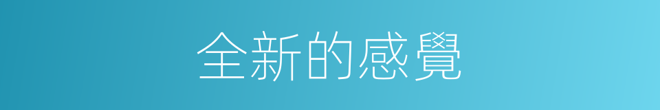 全新的感覺的同義詞