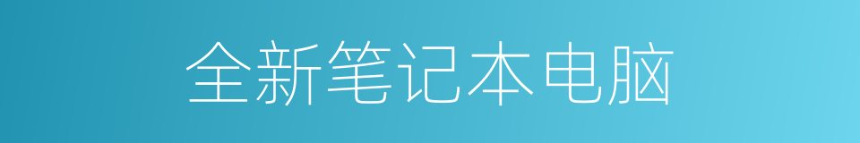 全新笔记本电脑的同义词