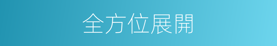 全方位展開的同義詞