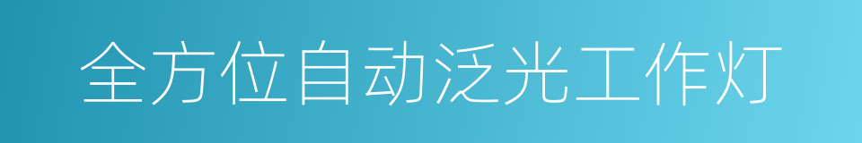 全方位自动泛光工作灯的同义词