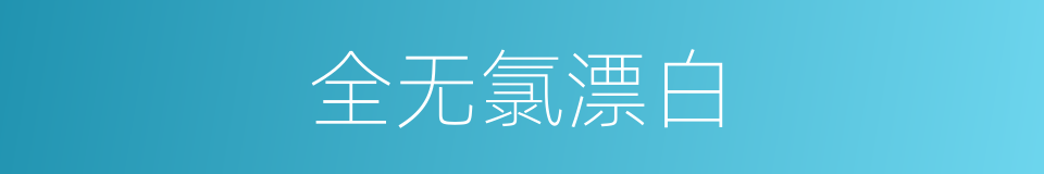 全无氯漂白的同义词
