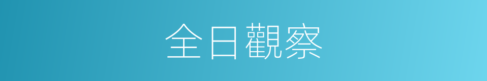 全日觀察的同義詞