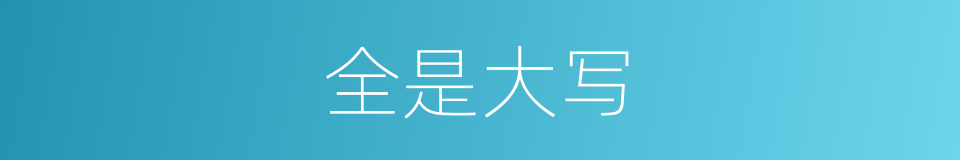 全是大写的意思
